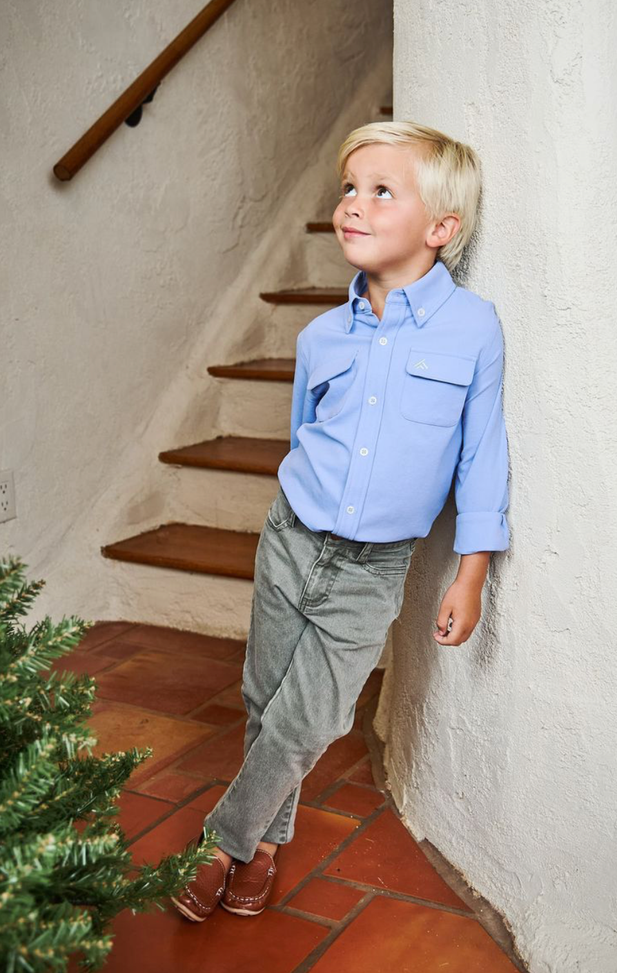 Blue Back Cast Button Down - FINN