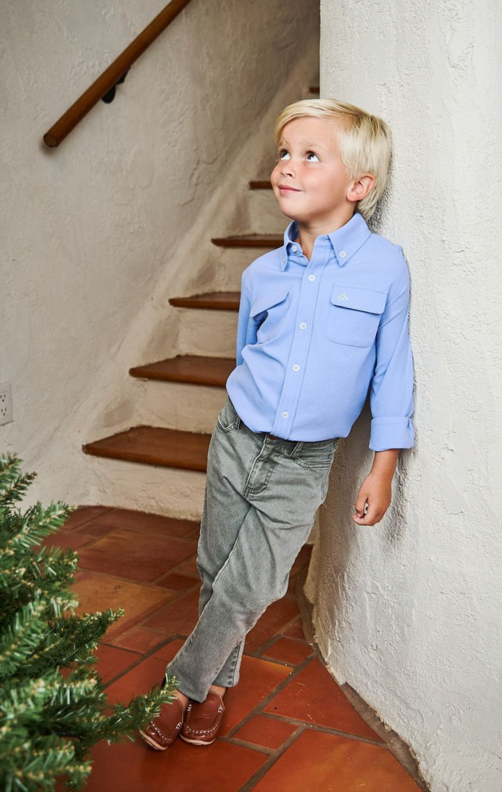 Blue Back Cast Button Down - FINN