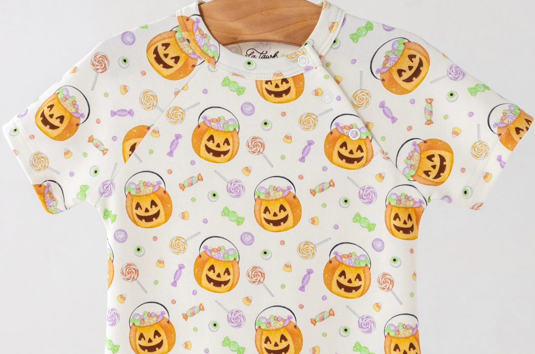 No Tricks, Just Treats Organic Cotton Onesie - Nola Tawk
