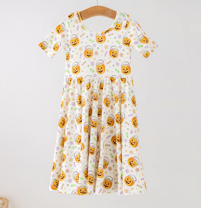 No Tricks, Just Treats Organic Cotton Dress - Nola Tawk