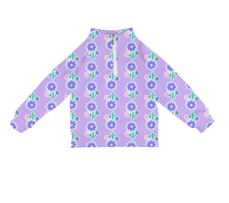 Lavender Blossom Quarter Zip - Poppyland
