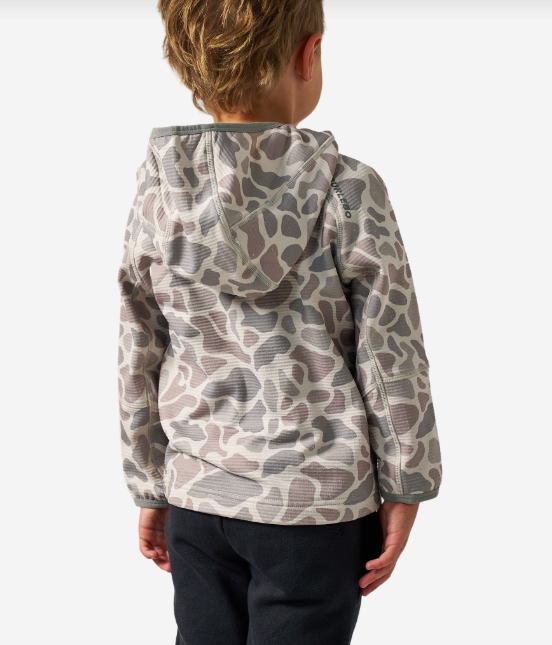 Youth Blaze Tech Classic Deer Camo Quater Zip - Burlebo
