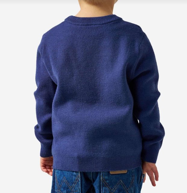 Youth Navy Deer Sweater - Burlebo