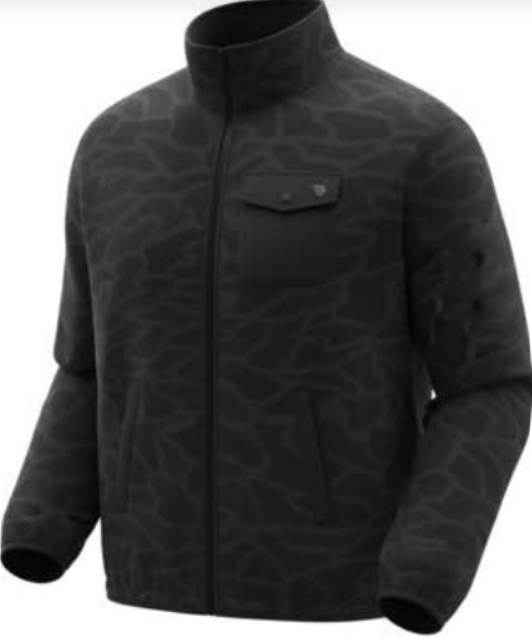 Youth Black Camo Micro Fleece Jacket - Burlebo