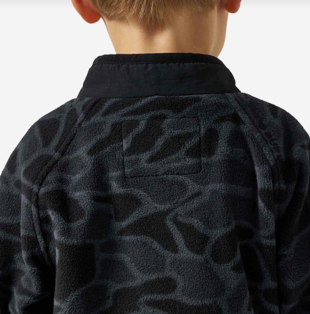 Youth Black Camo Micro Fleece Jacket - Burlebo