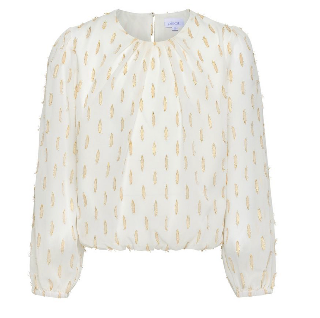 The Gilded Ivory Blouse - Pleat