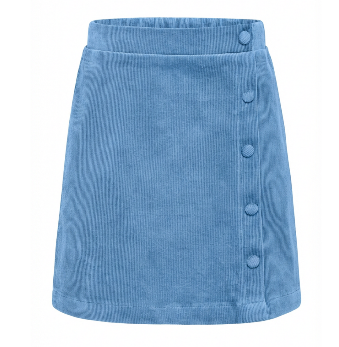 Reese Skirt Glacier Blue Corduroy - Pleat