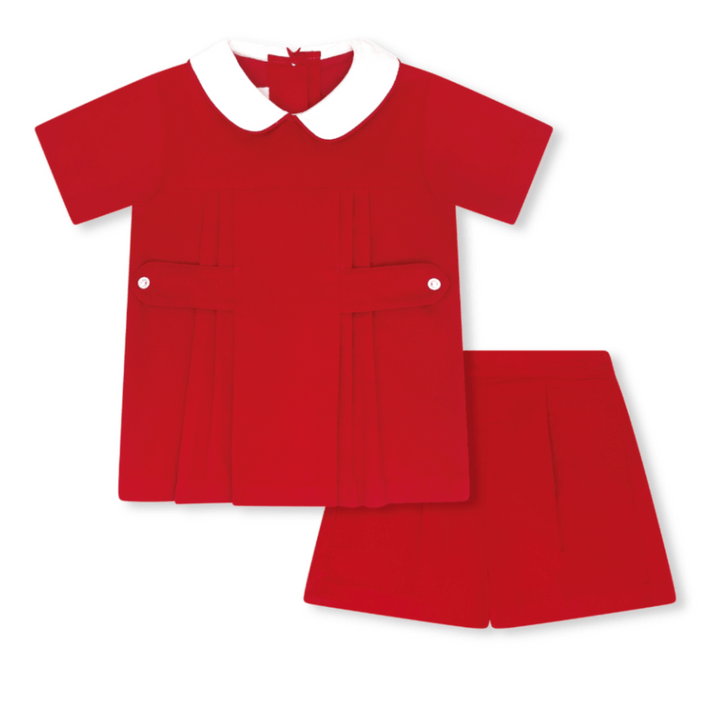 High Point Red Corduroy Short Set - Lullaby Set