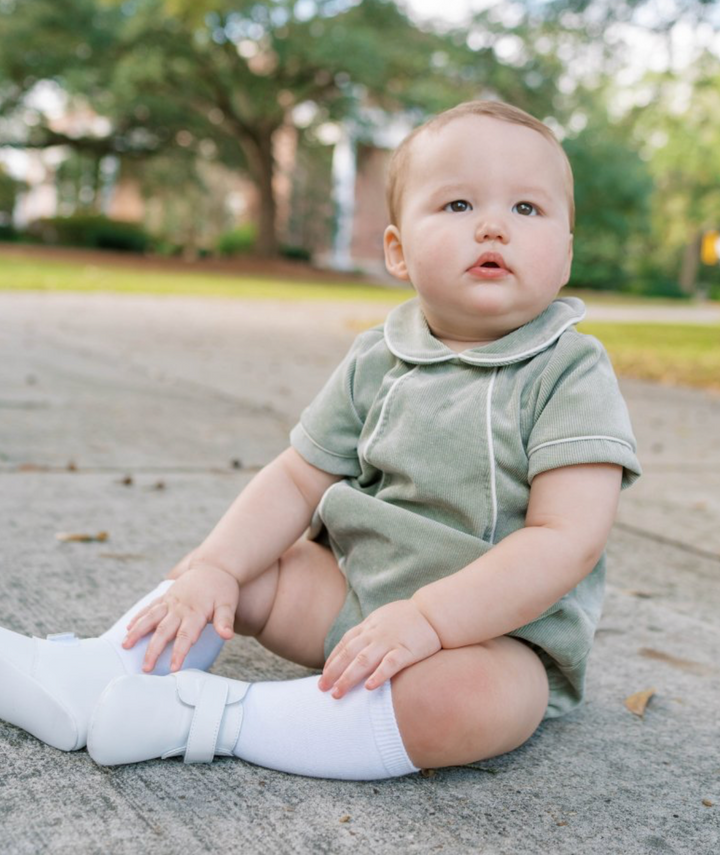 Sage Corduroy Boys Bubble - Lullaby Set