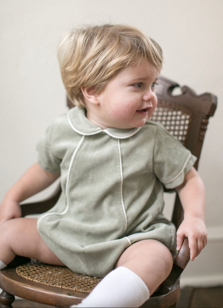 Sage Corduroy Boys Bubble - Lullaby Set