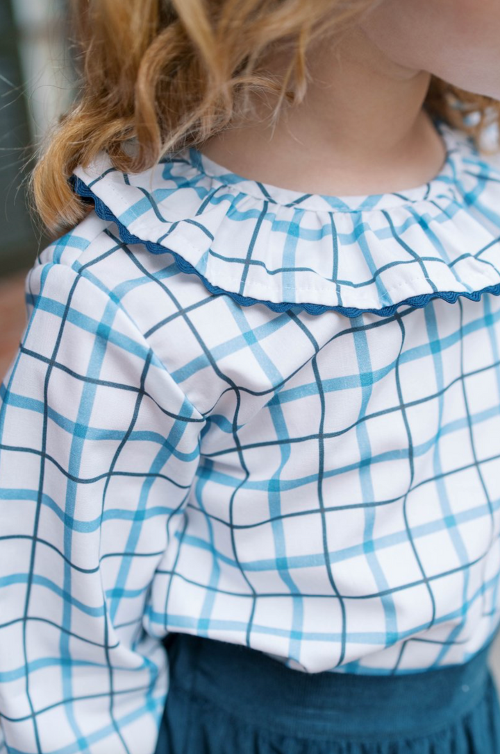 Navy Heritage Check Bella Blouse - Lullaby Set