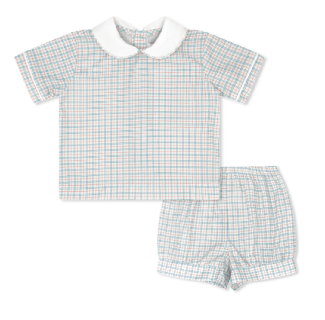 Autumn Plaid Boys Short Set - Lullaby Set
