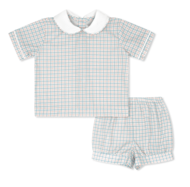 Autumn Plaid Boys Short Set - Lullaby Set