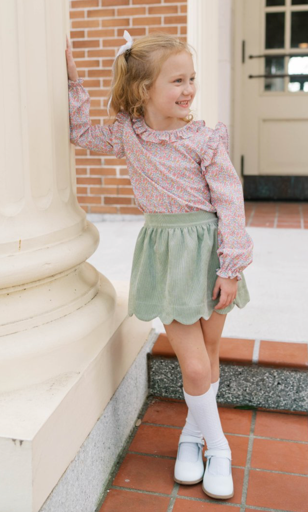 Scallop Skirt Sage Corduroy - Lullaby Set