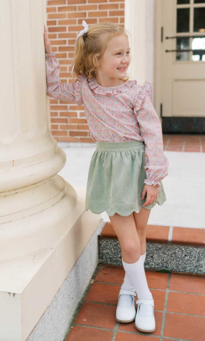 Scallop Skirt Sage Corduroy - Lullaby Set