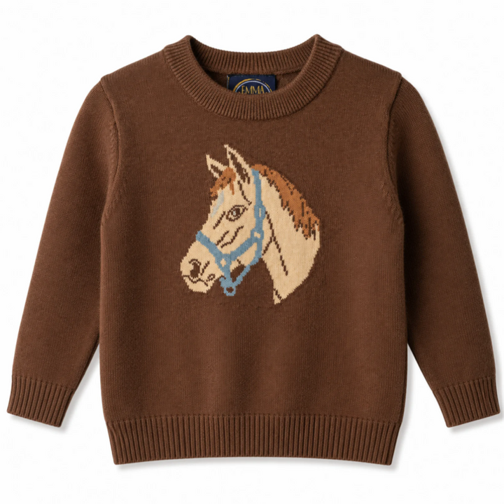 Soft Knit Horse Sweater - Emma Jean Kids