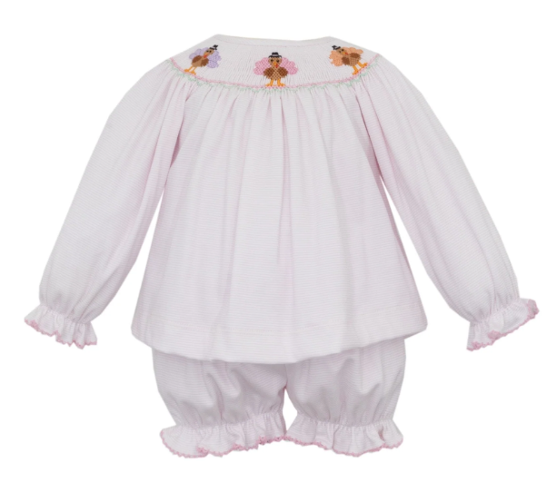 Smocked Turkey Bishop Bloomer Set - petit bébé