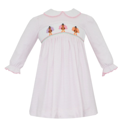 Smocked Turkey Dress - petit bébé