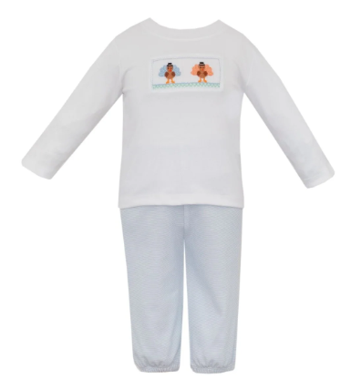 Smocked Turkey Boys Pant Set - petit bébé
