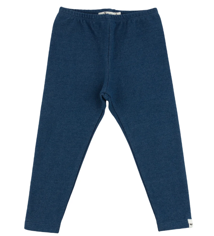 Dark Wash Denim Knit Leggings