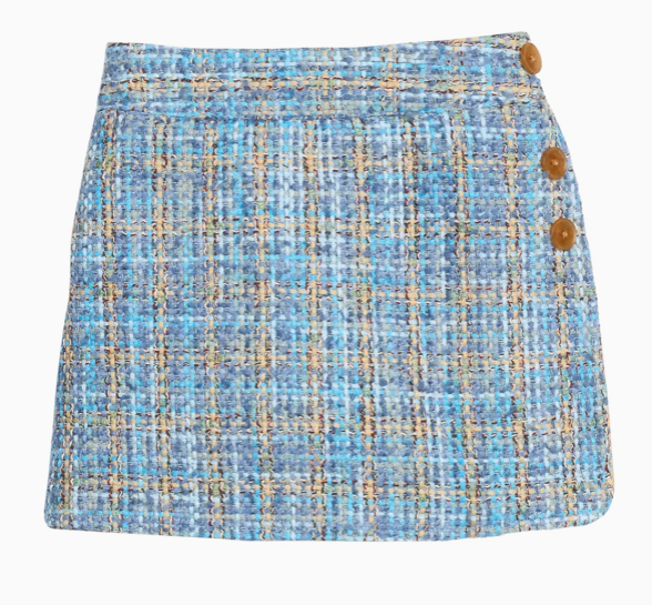 Mini Skort in Blue Turin Tweed - BISBY