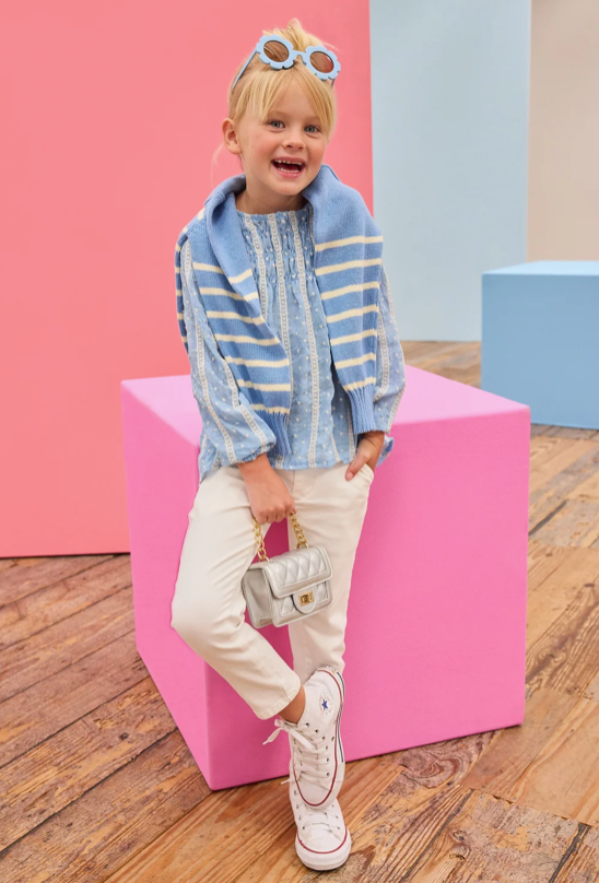 Twiggy Jeans in Ivory Denim - BISBY