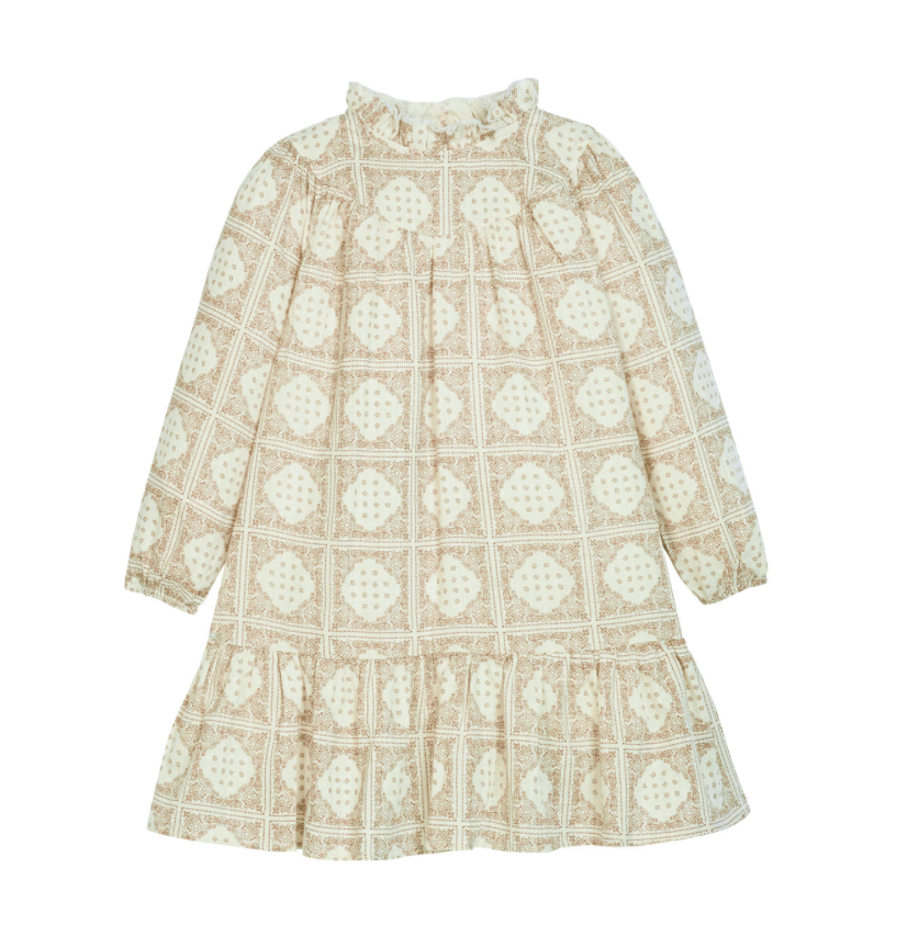 Jody Dress in Stone Patchwork - BISBY