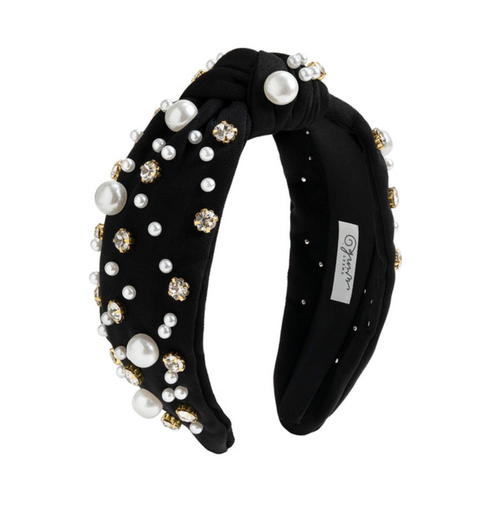 Black Pearl Gemstone Headband - Sweet Wink