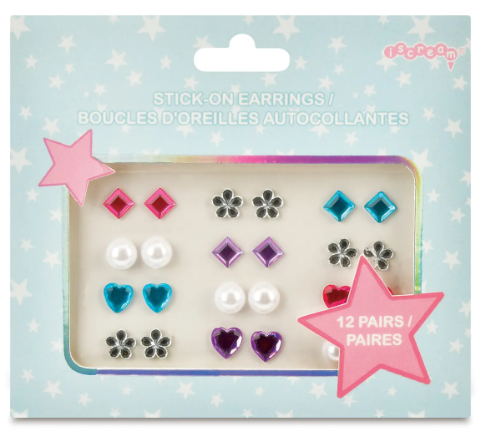 Star Bright Stick On Earrings