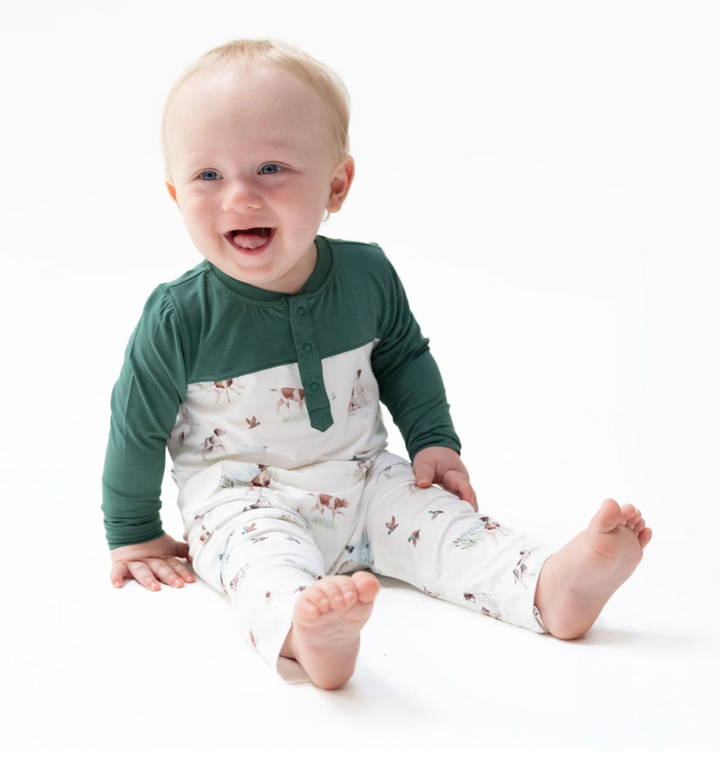 Pointer Pups and Duck Buddies Romper - Angel Dear