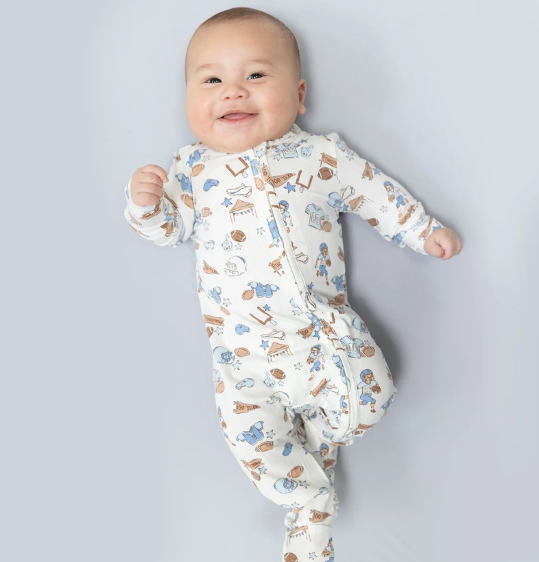 Football Nursery 2 Way Zipper Footie - Angel Dear