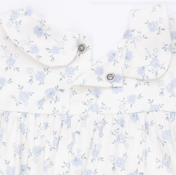 Blue Rose Briar Smocked Romper - Angel Dear