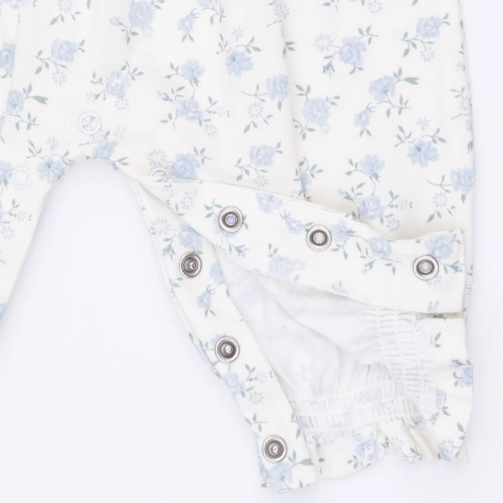 Blue Rose Briar Smocked Romper - Angel Dear