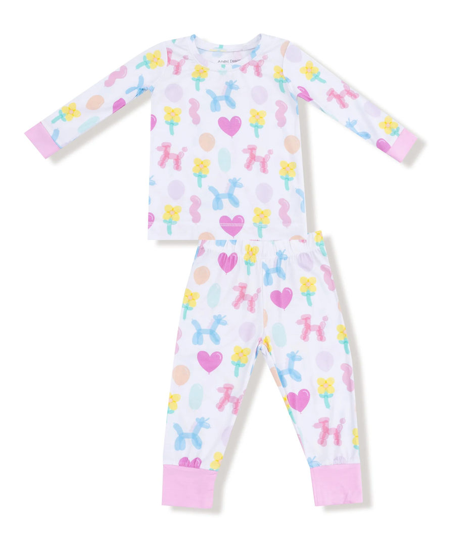 Pink Balloon Animals Pajama Set - Angel Dear