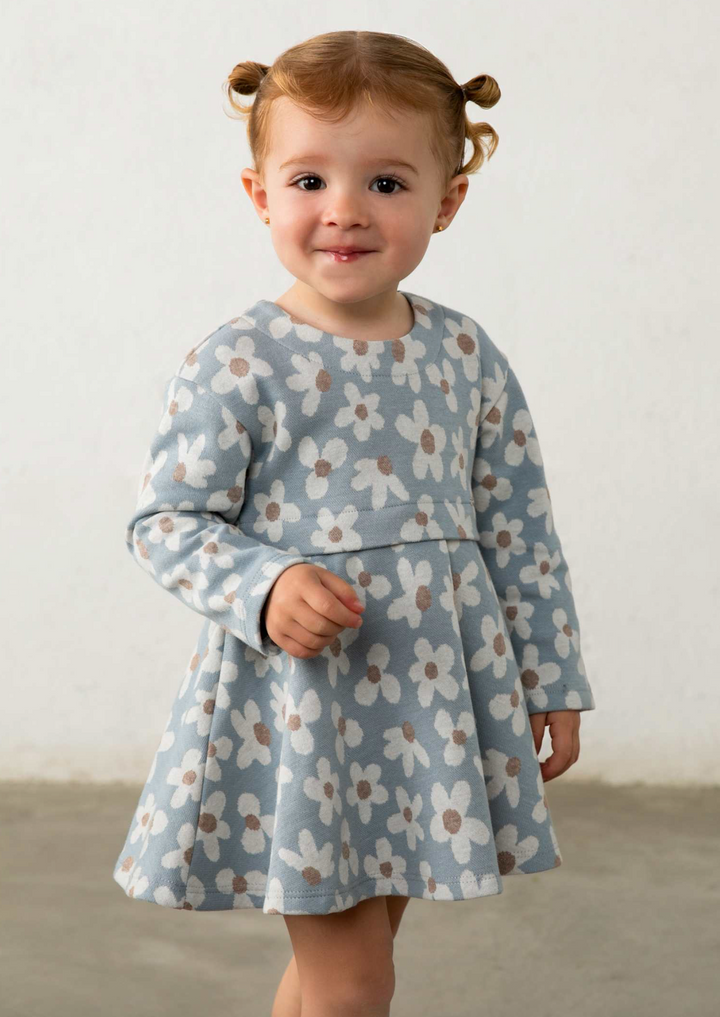 Floral Printed Jacquard Dress - Mayoral