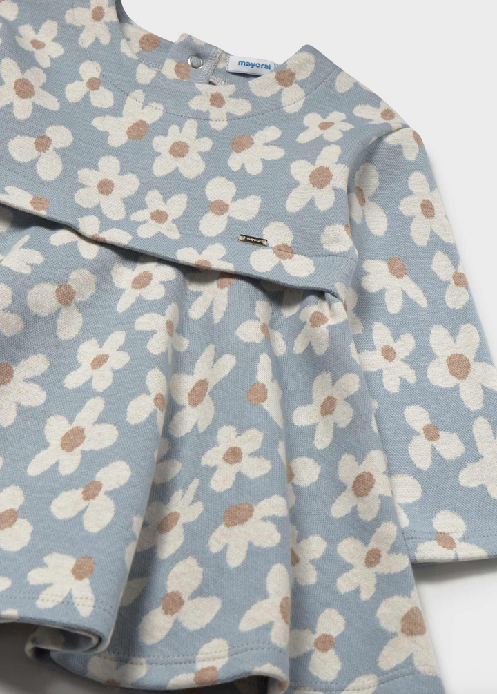 Floral Printed Jacquard Dress - Mayoral