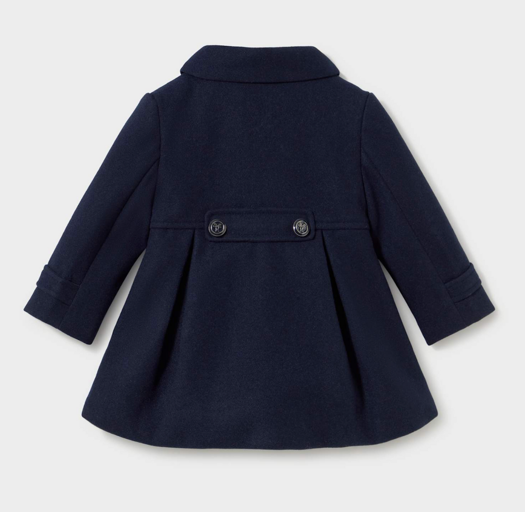 Girls Navy Wool Blend Coat - Mayoral