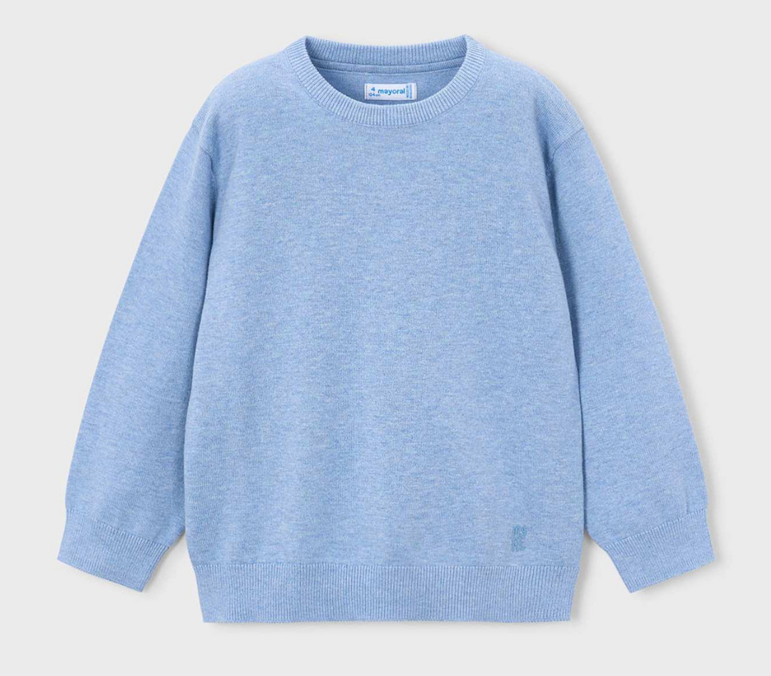 Boys Light Blue Crewneck Sweater - Mayoral