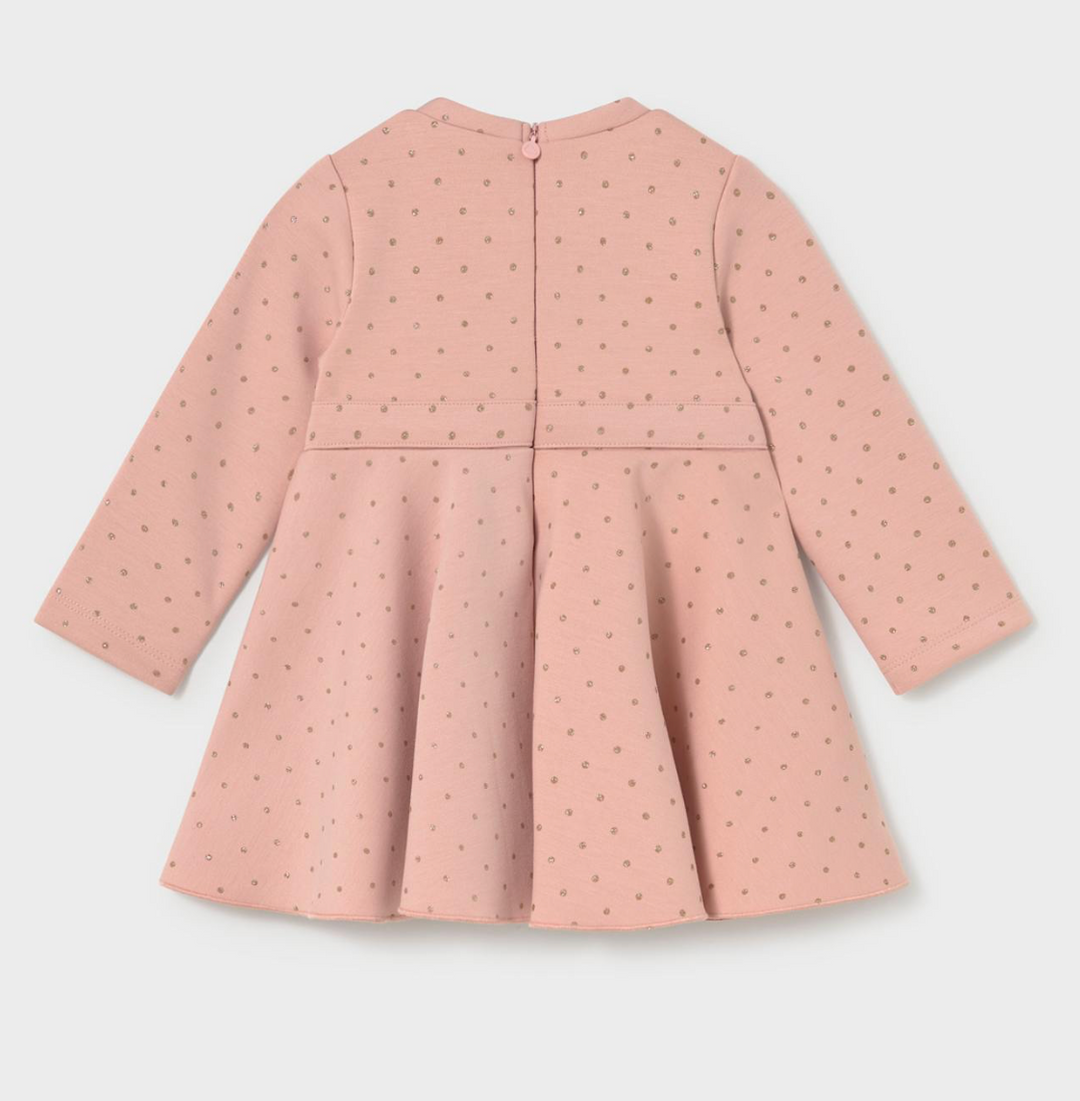 Pink & Gold Sparkle Neoprene Dress - Mayoral