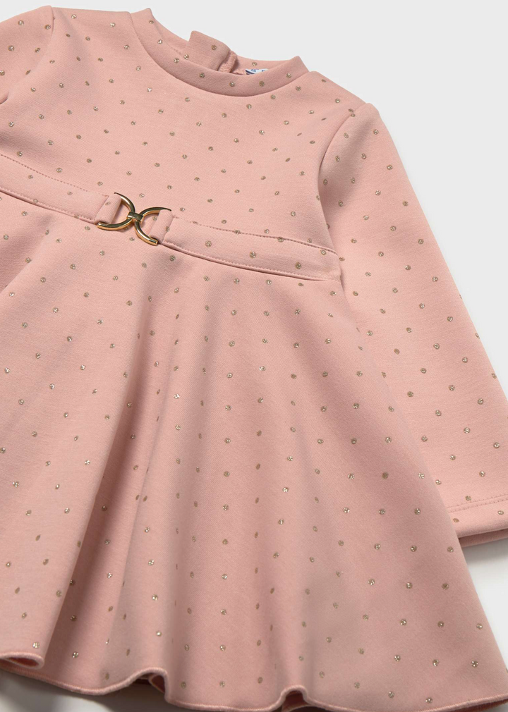 Pink & Gold Sparkle Neoprene Dress - Mayoral