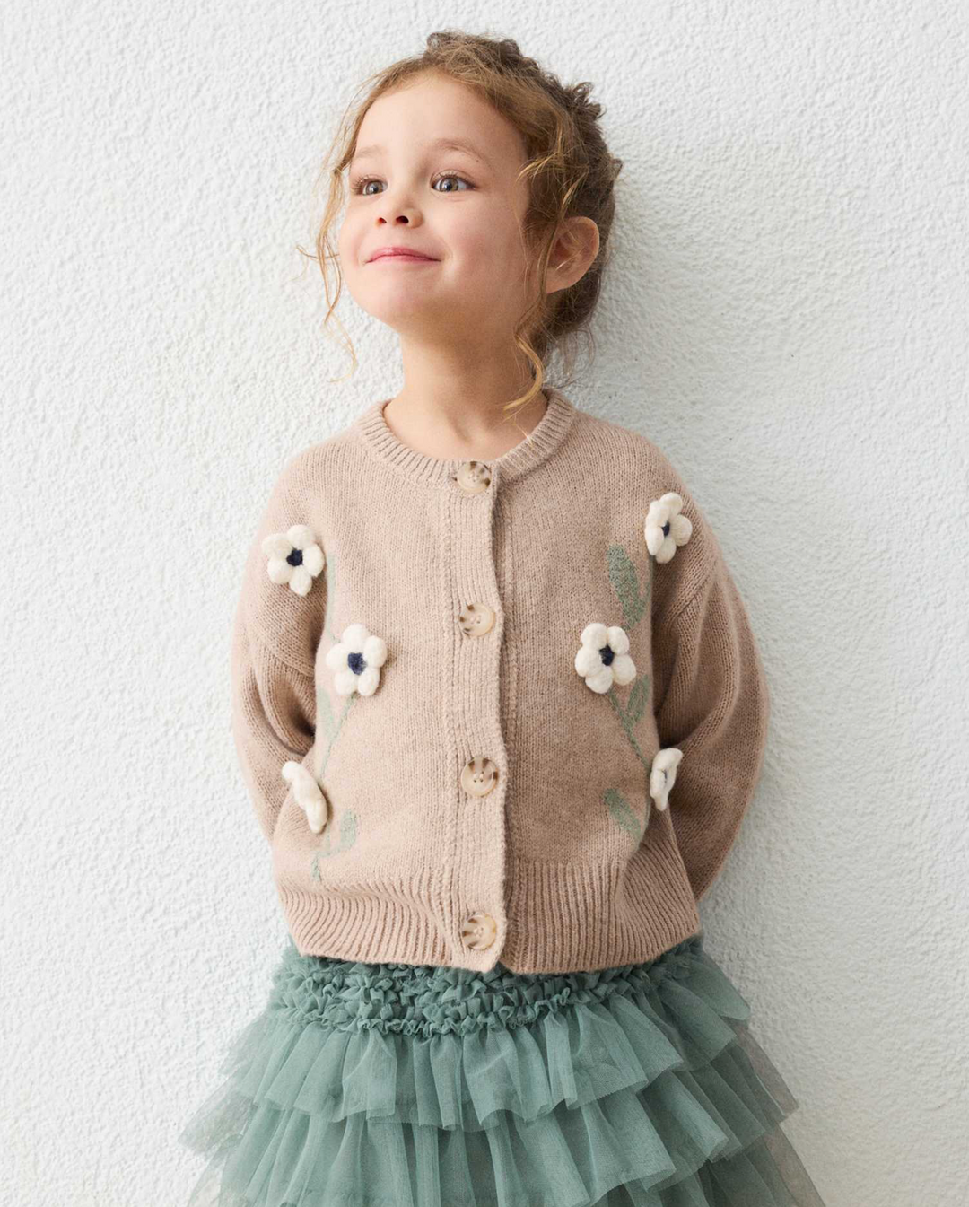 Girl Floral Knit Cardigan - Mayoral