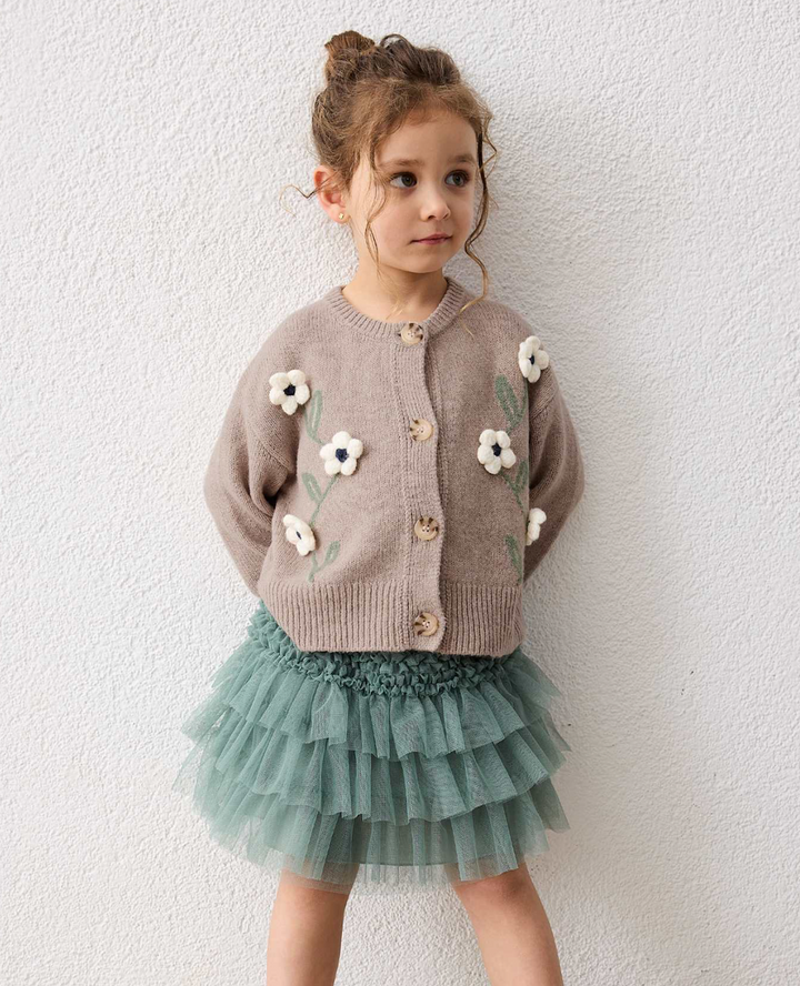 Girl Floral Knit Cardigan - Mayoral