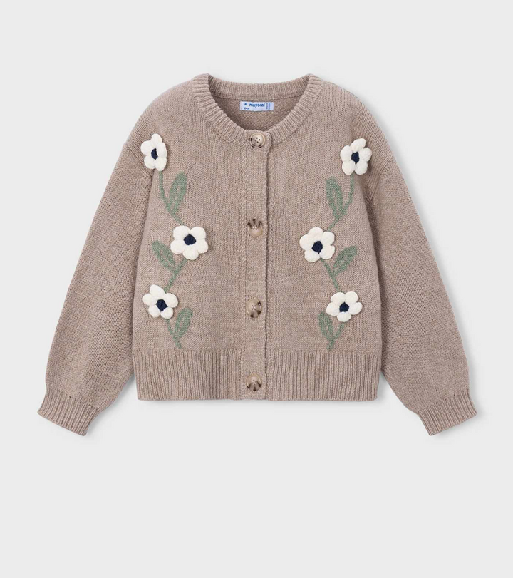 Girl Floral Knit Cardigan - Mayoral