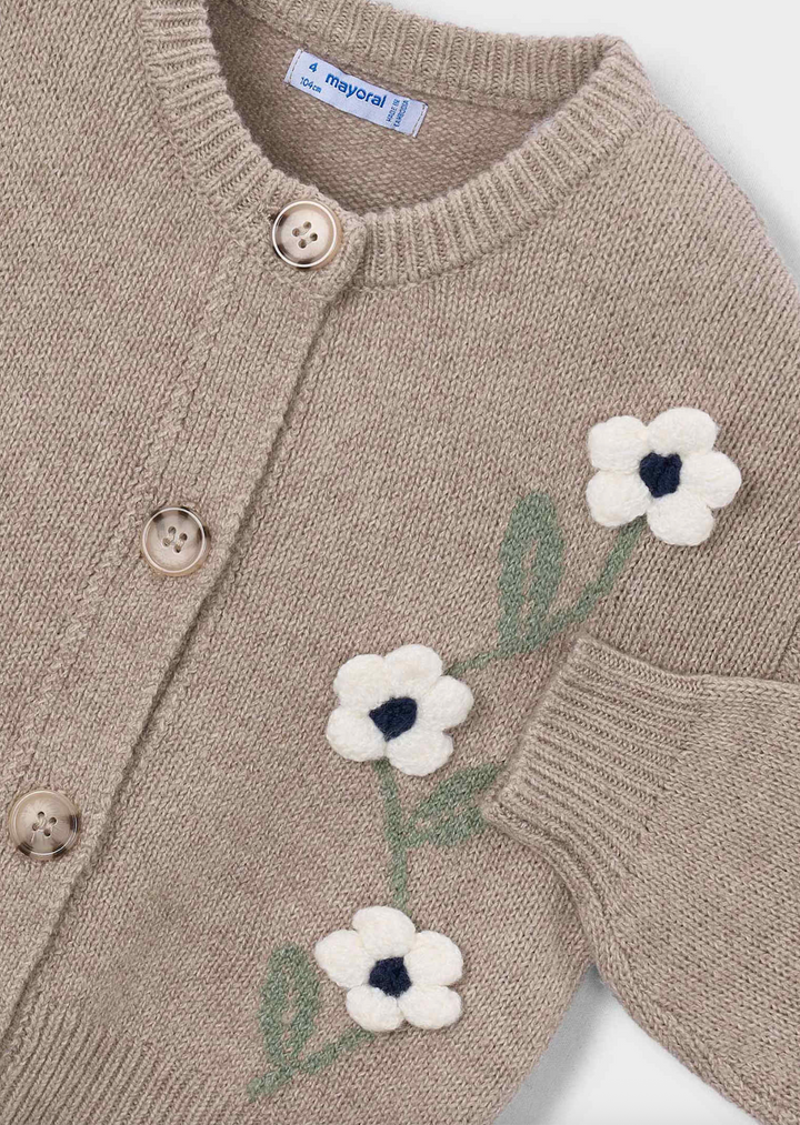 Girl Floral Knit Cardigan - Mayoral