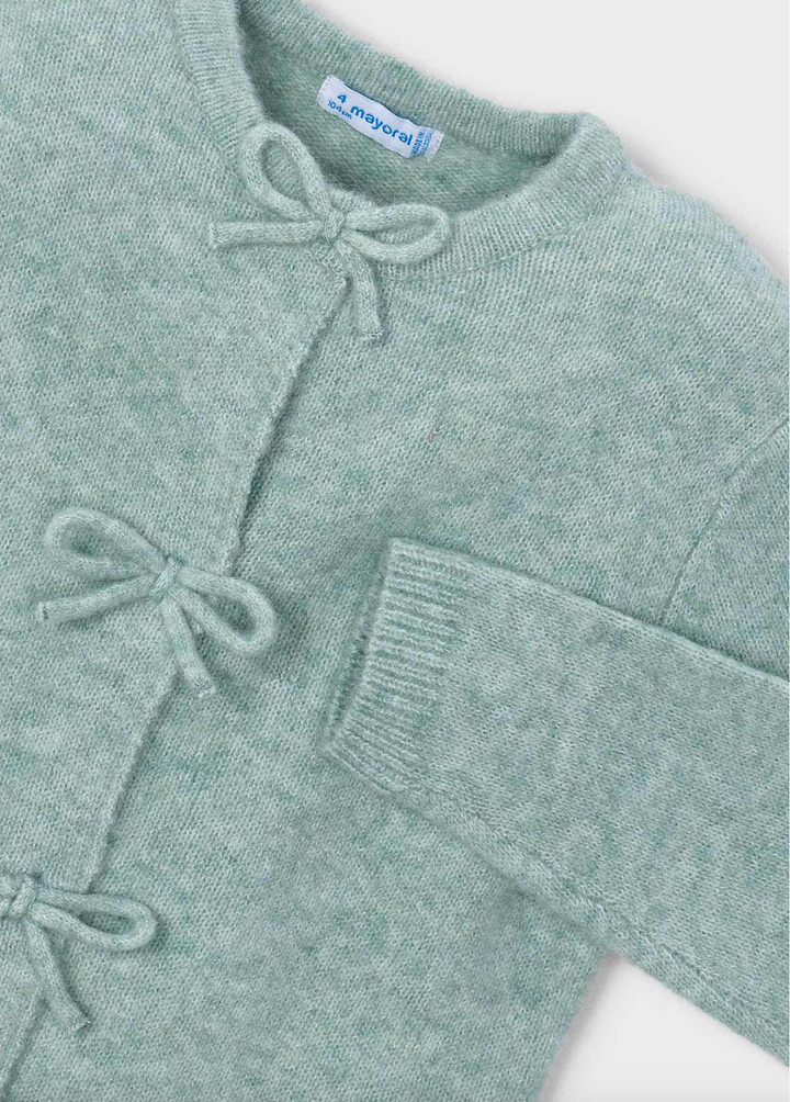 Girl Knit Cardigan With Bows - Mayoral