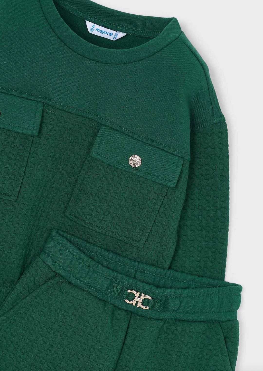 Green Pocket Sweatshirt & Pant Set - Mayoral
