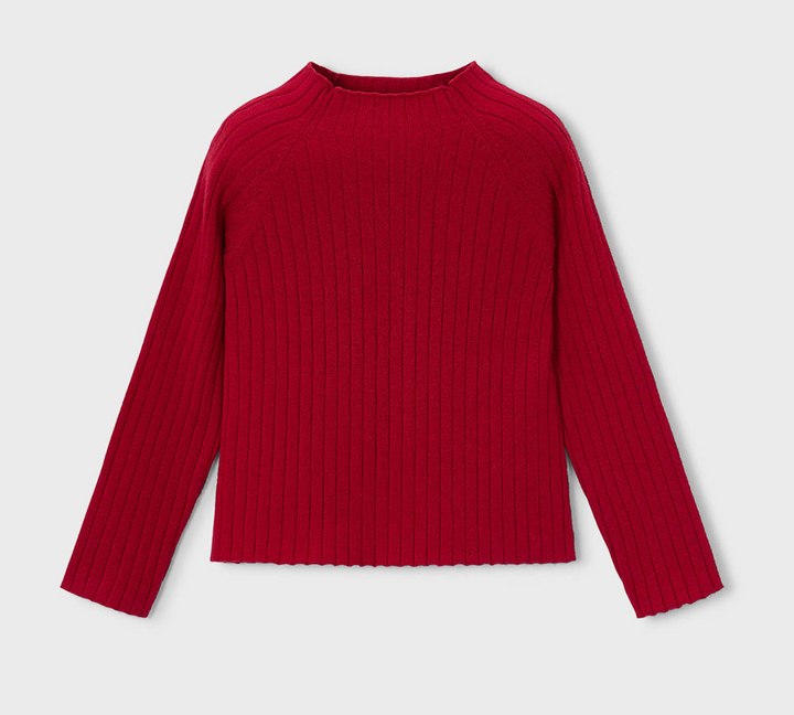 Girls Red Mockneck Sweater - Mayoral