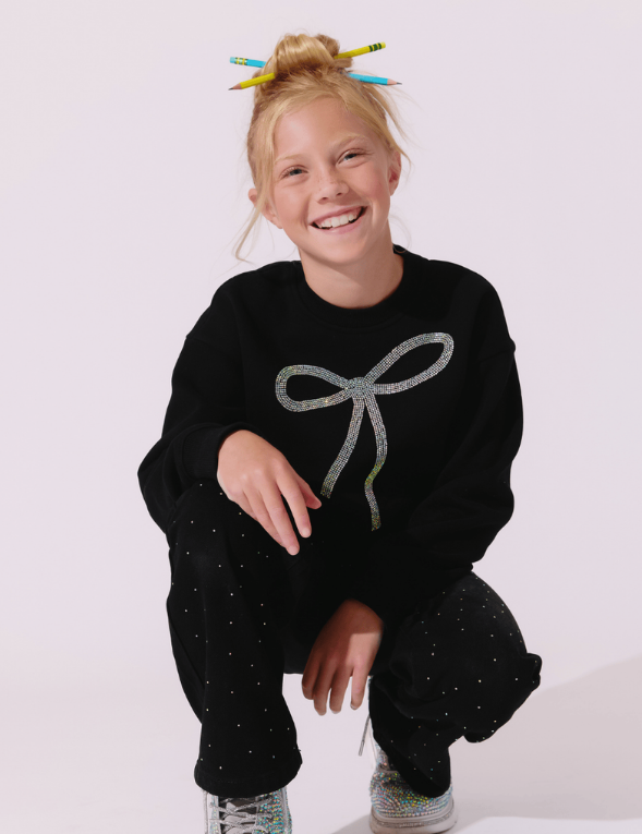 Sparkle Bow Sweatshirt - Lola & The Boys