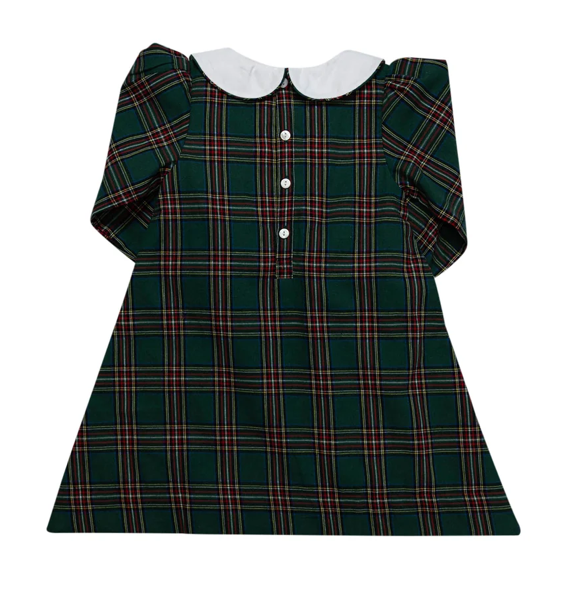 Green Christmas Tartan Dress - Smockingbird
