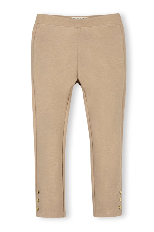 Gold Button Cuff Ponte Pant - Hope & Henry
